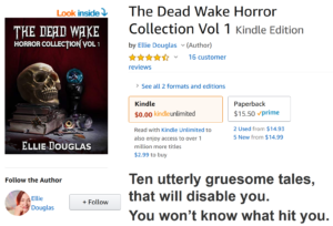 Travis Borne's book review of author Ellie Douglas' The Dead Wake Horror Novel